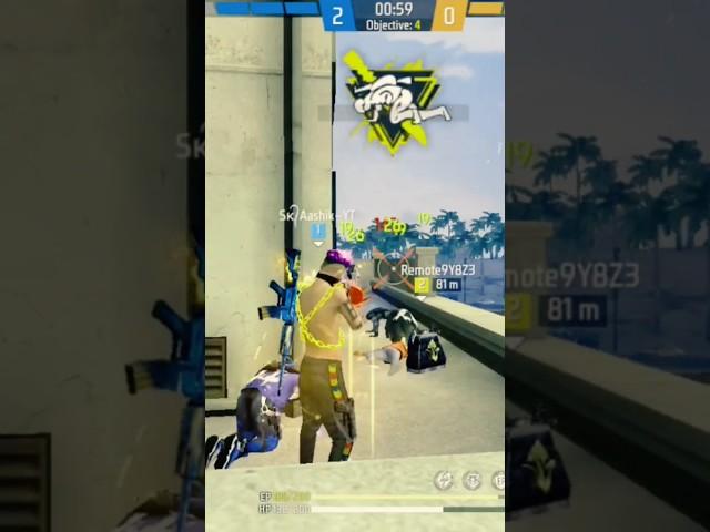 #Shorts# free fire  Op playing 1v 3 SK AASHIK YT  like subscribe bhai 