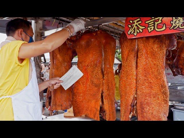 Sold out 4 Roasted Pigs in 1 hours！Crispy Roasted Pork Master/最火熱燒肉！1小時賣光4隻烤豬, 脆皮燒肉大師/添記燒肉