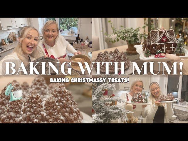 CHRISTMAS BAKING WITH MUM! Vlogmas #2 | Mum's house tour | Baking treats inspo for christmas day