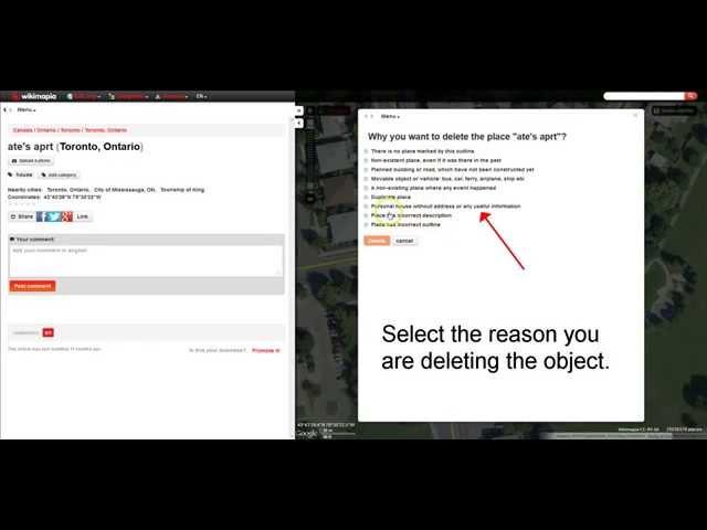 How To Delete Objects In Wikimapia