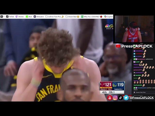 Brandon Podziemski in TEARS after MISSING game tying layup | PressCAPLOCK Reacts