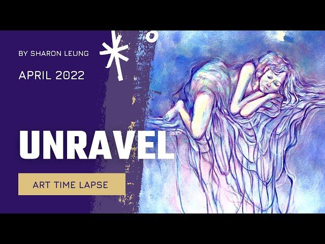 Art Time Lapse - Unravel by Sharon Leung Gouache Illustration | Canadian Artist Paint with Me