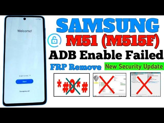 Samsung A51 FRP Bypass Android 13 Enable ADB Failed | Enable ADB Failed! New Security 2024 |