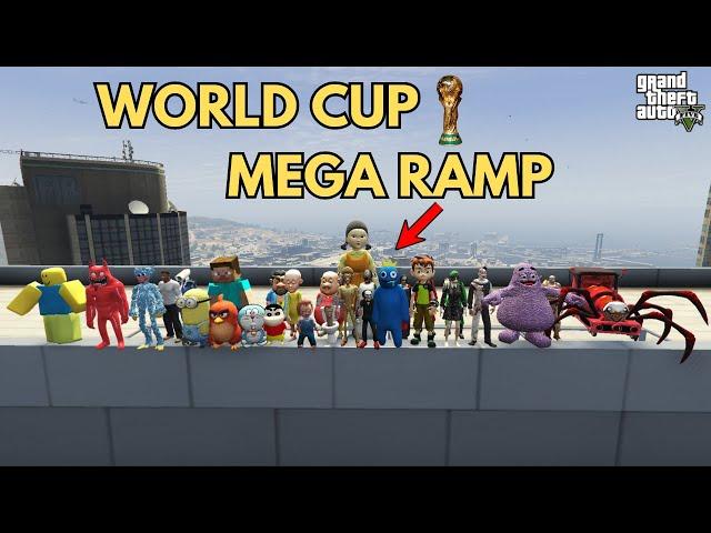 Shinchan and franklin WORLD CUP MEGA RAMP Challenge in GTA 5