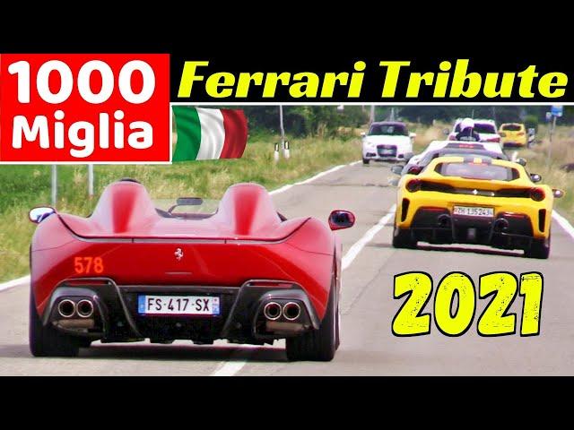 Ferrari Tribute to 1000 Miglia 2021 - Day 1- F50, LaFerrari, 812 SuperFast, 488 Pista, Monza SP1