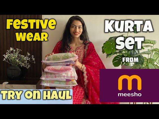 Get festive ready!! Meesho kurta set haul | meesho suit set haul| meesho party wear haul #meesho