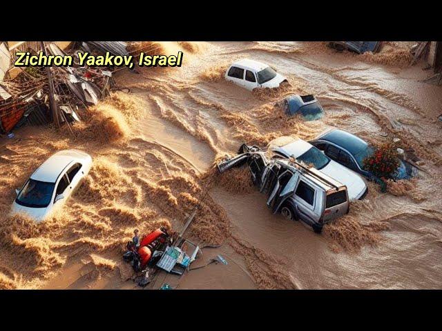 Israel today! Rain in Zichron Yaakov, Heavy Flood Forces School Evacuation