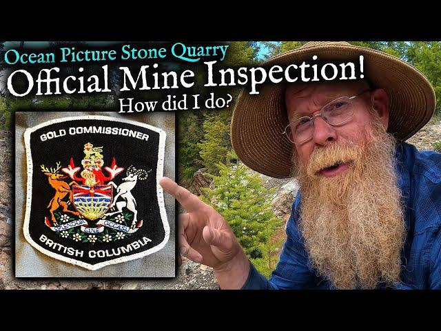 Mines Inspector Drops By While I'm Hard At Work On The Ocean Picture Stone Claim!