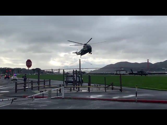 Marine One Landing on Marina Green - San Francisco