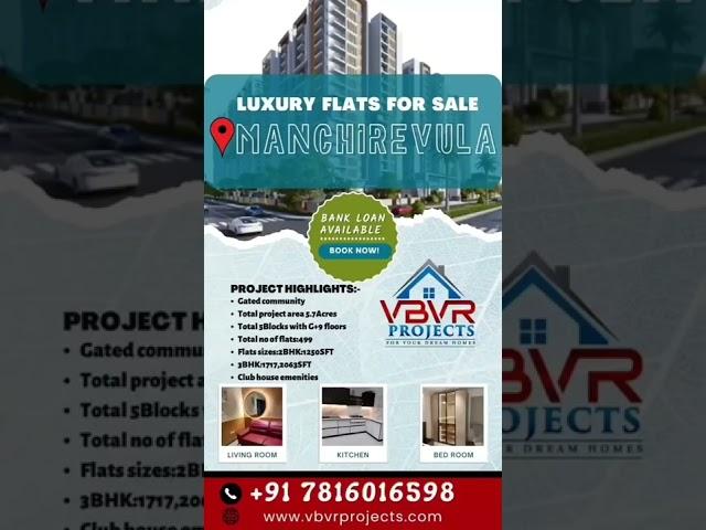 Luxury Flats Manchirevula  #vbvrprojects #luxuryflats #manchirevula