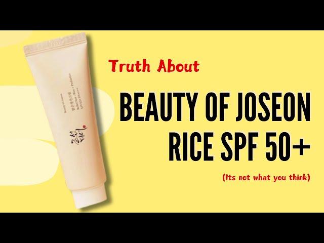 TRUTH ABOUT: Beauty of Joseon Relief Sun: Rice + Probiotics SPF 50+ PA++++