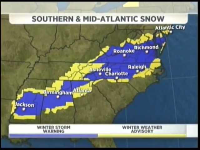 Southern & Mid Atlantic Snow Storm