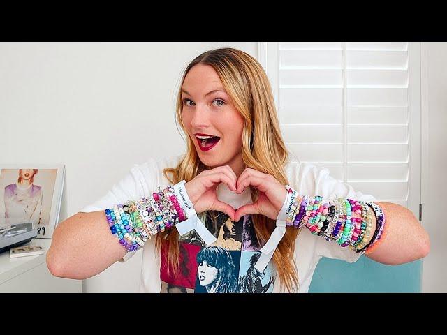 Eras Tour Friendship Bracelet HAUL from 9 shows  lover house display & Speak Now TV merch haul