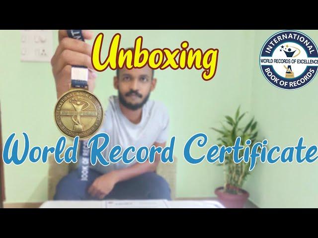 World Record Certificate Unboxing | International Book Of Records | malalyalam | Yoga Vibes