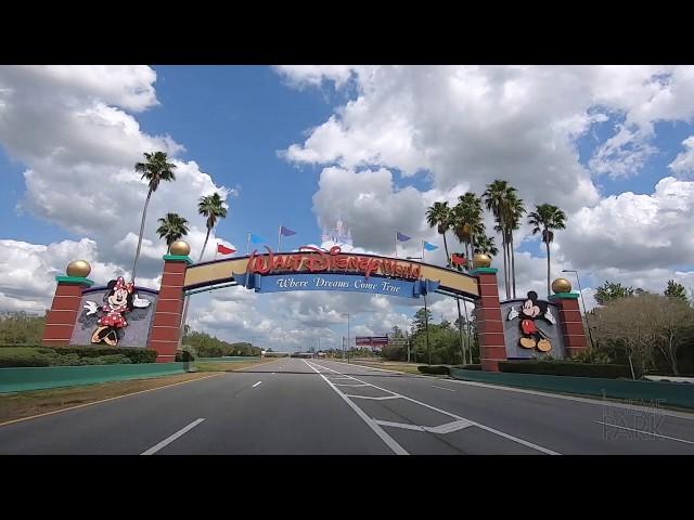 Driving through Walt Disney World During Closure Magic Kingdom Epcot Hollywood Studios and more