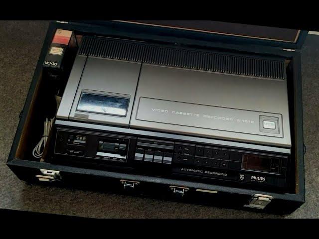 Philips N1512 'portable' Standard VCR 1976 working