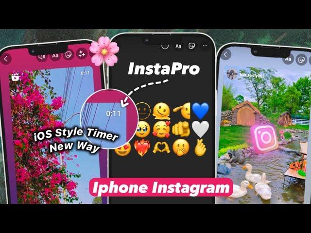 InstaPro + IOS Emoji + Share Reels Like Iphone + Repost Story Round Edges | IOS Instagram