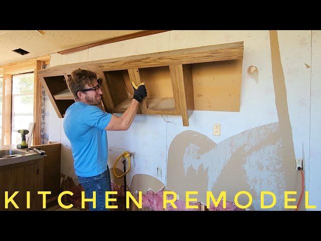 Kitchen Remodel - Cabinet Almost Took Me Out And Resizing Gas Propane Pipes!