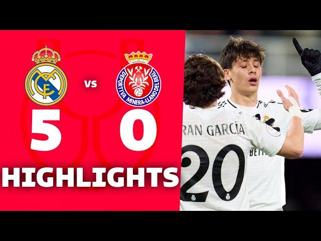 REAL MADRID vs DEPORTIVO MINERA (5-0) | RESUMEN y GOLES DEL PARTIDO | Copa del Rey