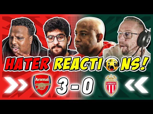 ARSENAL RIVALS & HATERS GUTTED  REACTION TO ARSENAL 3-0 MONACO | CHAMPIONS LEAGUE FAN REACTIONS