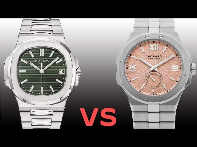 Patek Philippe Nautilus VS Chopard Alpine Eagle 41 XPS (5711/1A-014) and (298623-3001)