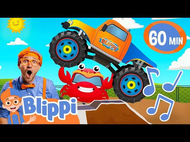 Monster Truck Song! | 1 Hour of BLIPPI Music | Educational Songs For Kids