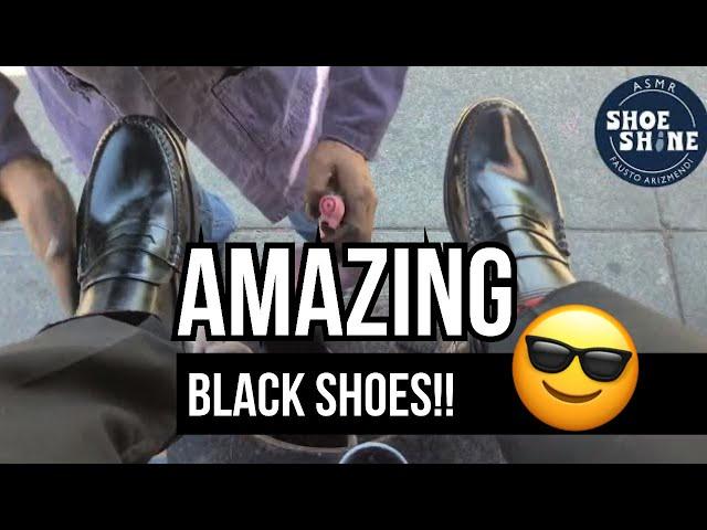 S7E19   just Black Shoes ️ #ASMR #shoeshine #faustoarizmendi