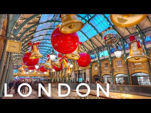 2024 London Walk at Christmas    COVENT GARDEN  Seven Dials | Central London Walking Tour