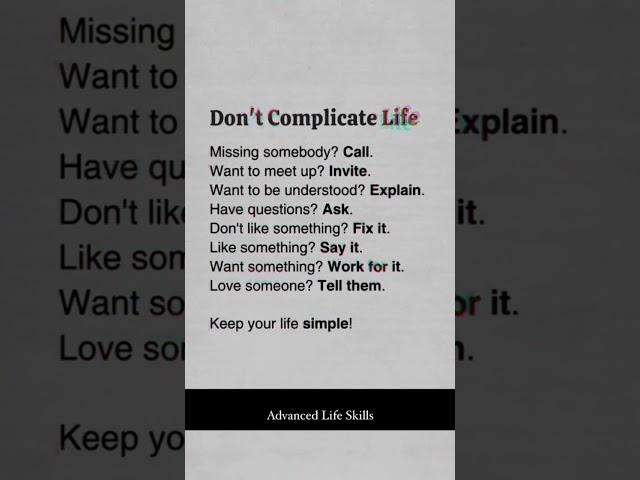 STOP Overcomplicating Life – Do THIS Instead! (Simple Truths)