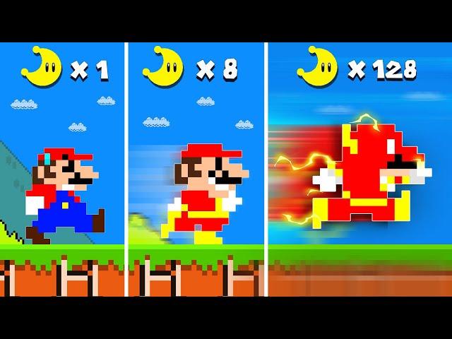 Super Mario Bros. But Every Moon Makes Mario's Speed INCREASE!...