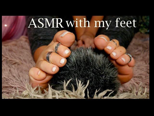 *ASMR* Mic Scratching w my FEET [no talking]