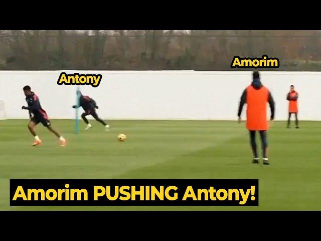 Ruben Amorim teaching Antony to play as wing-back in first training at Man United | Man Utd News