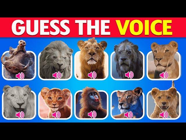  Guess The Voice! Mufasa: The Lion King Movie  Simba, Mufasa, Scar, Pumba, Timon, Kiara, Taka