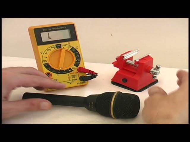 Testing a Dynamic Microphone with a Multimeter.