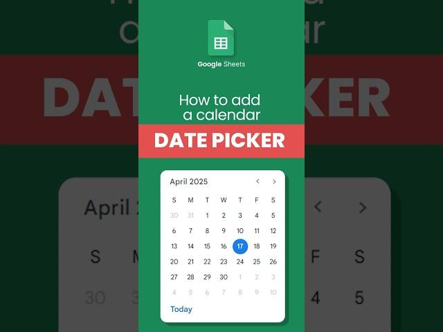 Add a Calendar Date Picker in Google Sheets (No Code Needed!)