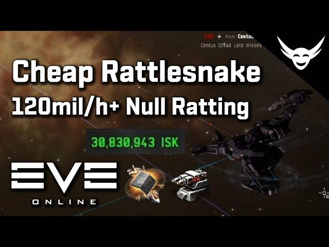 EVE Online - Rattlesnake Nullsec Ratting (120mil/h)