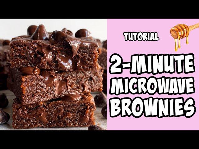 2-Minute Microwave Brownies! tutorial #Shorts