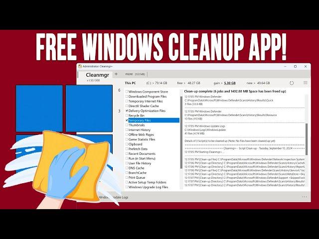 Clean Up your Computer for Free & Get your Drive Space Back with Cleanmgr+