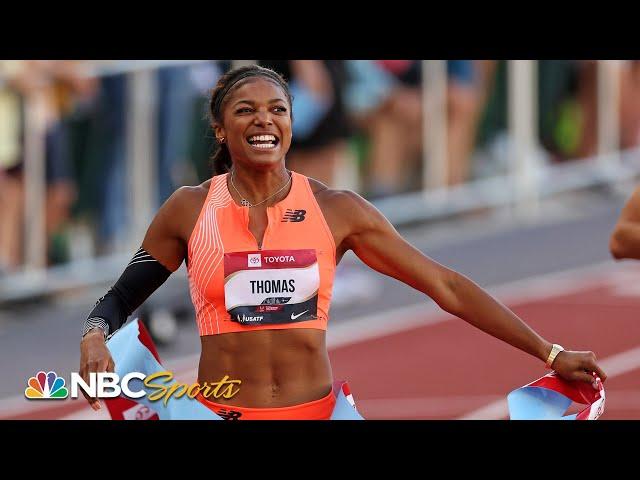 Gabby Thomas speeds past Sha'Carri Richardson in world-leading 200m win at Nationals | NBC Sports