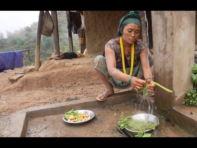 Cooking delicious food in village kitchen || Nepali village