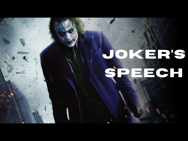 Get ready to be inspired by the Joker's motivational speech!