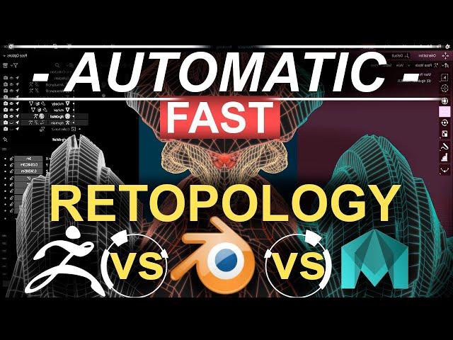 Retopology Workflow (BLENDER & MAYA & Z-BRUSH)