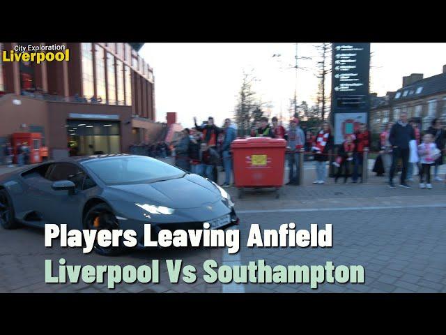 Liverpool Players Leaving Anfield in Their Cars After 3-1 Win vs Southampton | Premier League