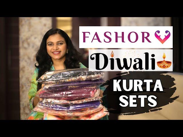 Fashor Kurta Set Haul | Diwali Outfit Ideas | Festive Kurta Set Haul