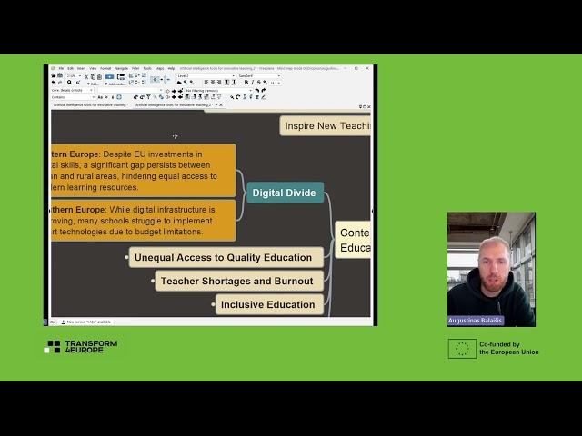 T4EU Webinar  „Artificial Intelligence Tools for Innovative Teaching“ by Augustinas Balaišis