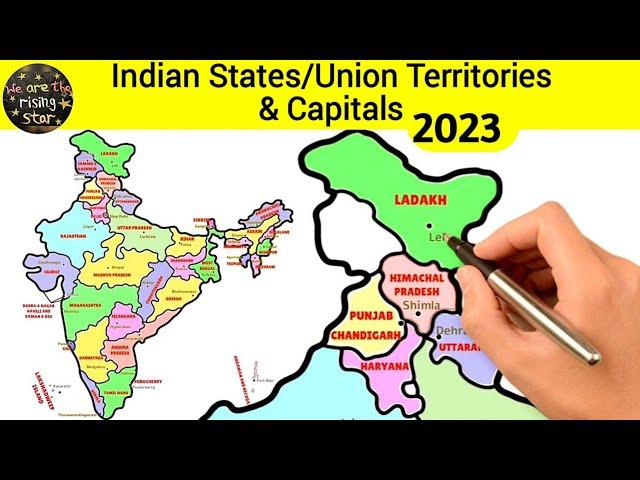 Indian States and Capitals 2023 | Union territories and capitals 2023 | WATRstar