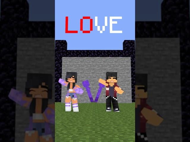 @Aphmau HELP!! AARON AND APHMAU FORM LOVE│MINECRAFT ANIMATION│#shorts