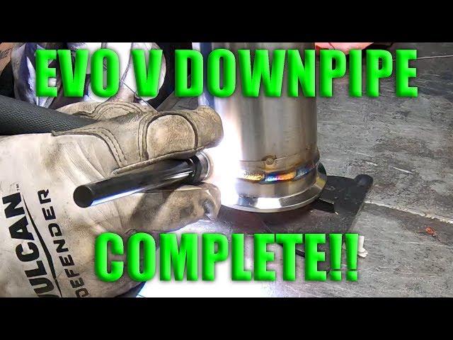 EVO V DOWNPIPE COMPLETE!