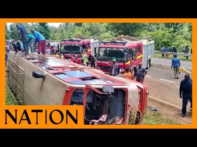 Four dead, scores injured after Kensilver bus overturns at Nithi bridge, Tharaka Nithi County