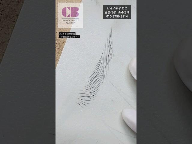 @체인지뷰티아카데미 풍성한눈썹숱표현을위한#엠보눈썹#다양한엠보결공식보유#체인지뷰티#반영구수강#원장직강#반영구눈썹#눈썹문신#shorts